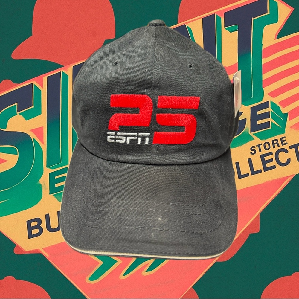 ESPN 25th Anniversary Hat Cap Black Strap Back Adjustable Adult Gatorade
